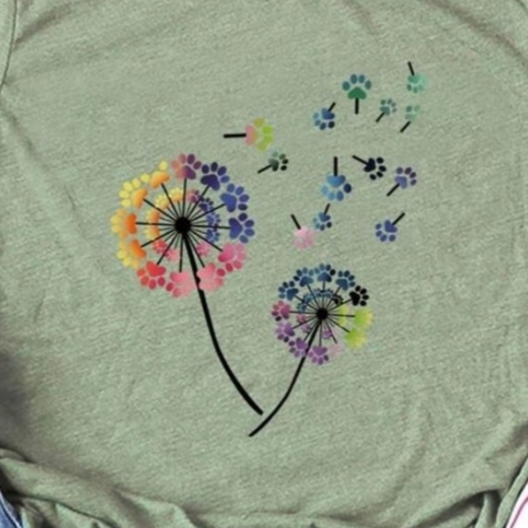 Dandelion Army Green Tshirt - Picture 5 of 6